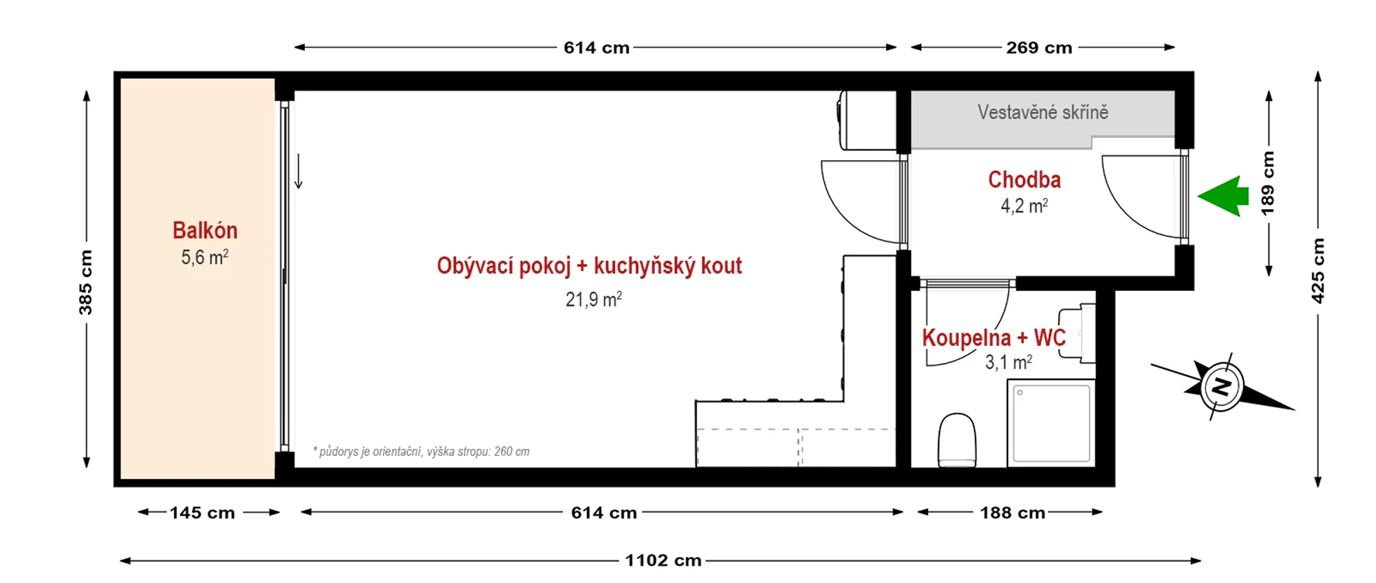 byt-parikova — půdorys 1