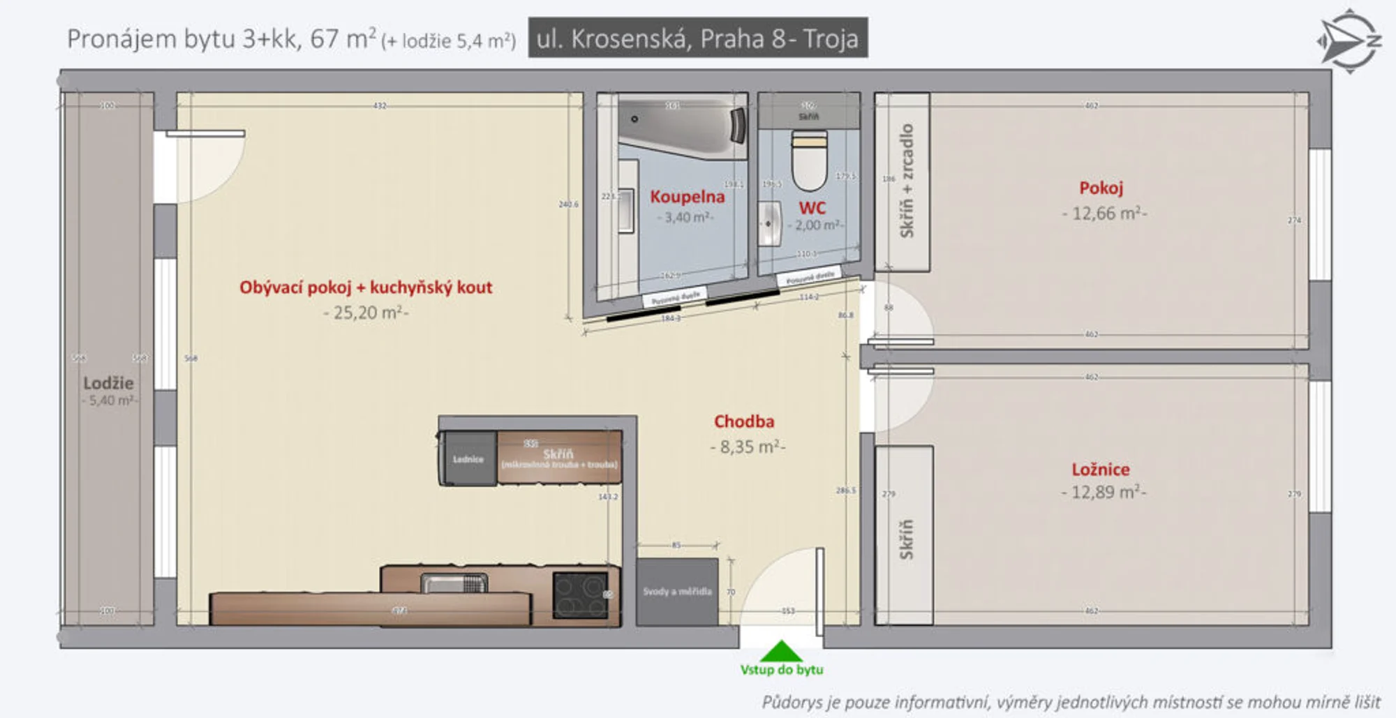 byt-krosenska — půdorys 1