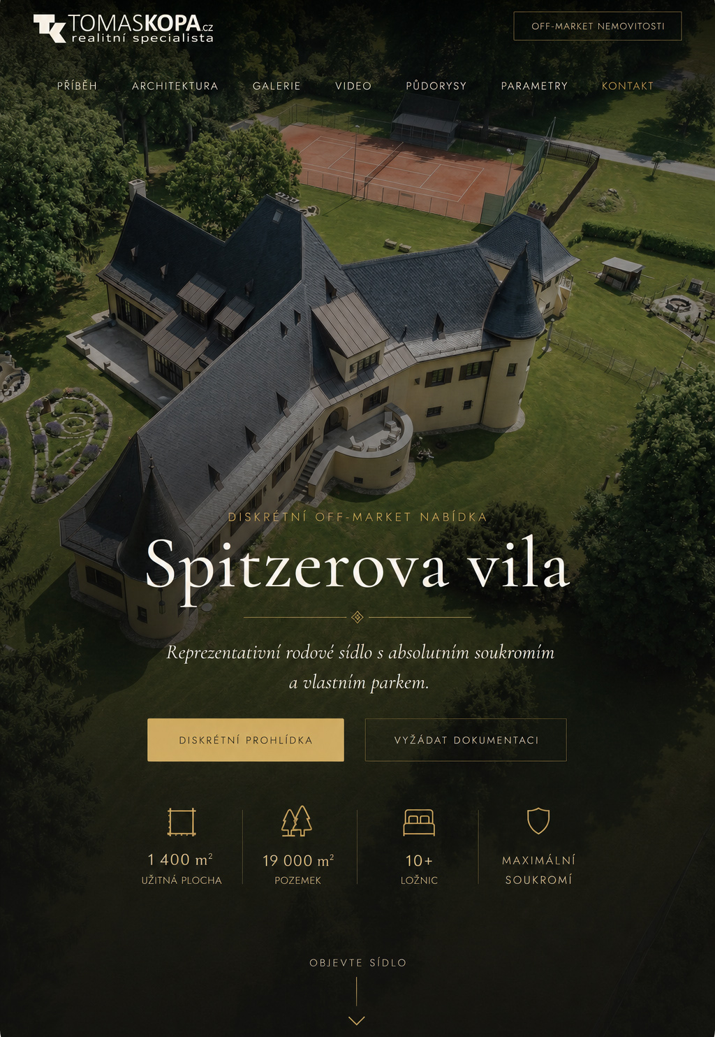 Samostatný web nemovitosti