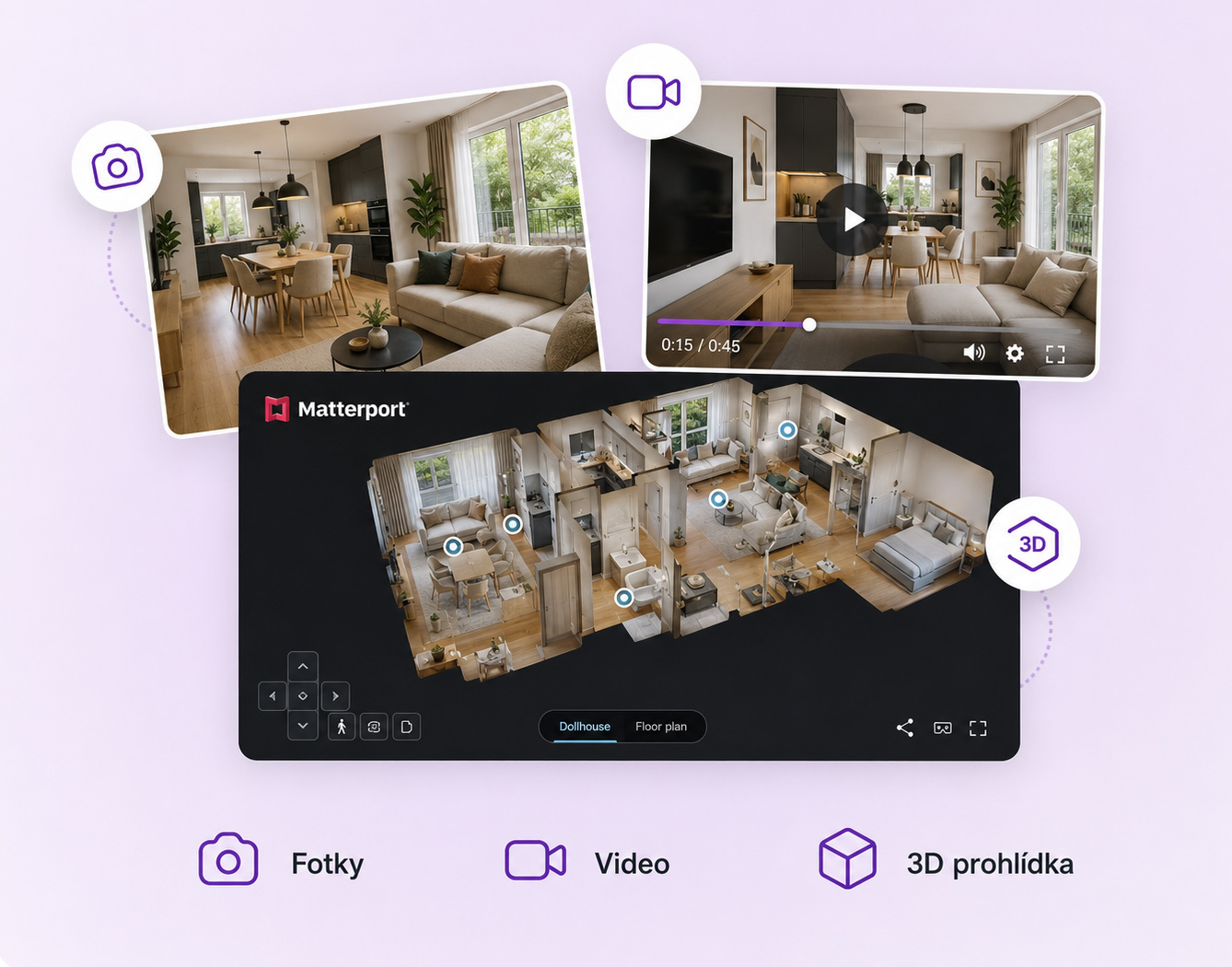Fotografie, video a 3D prohlídka nemovitosti