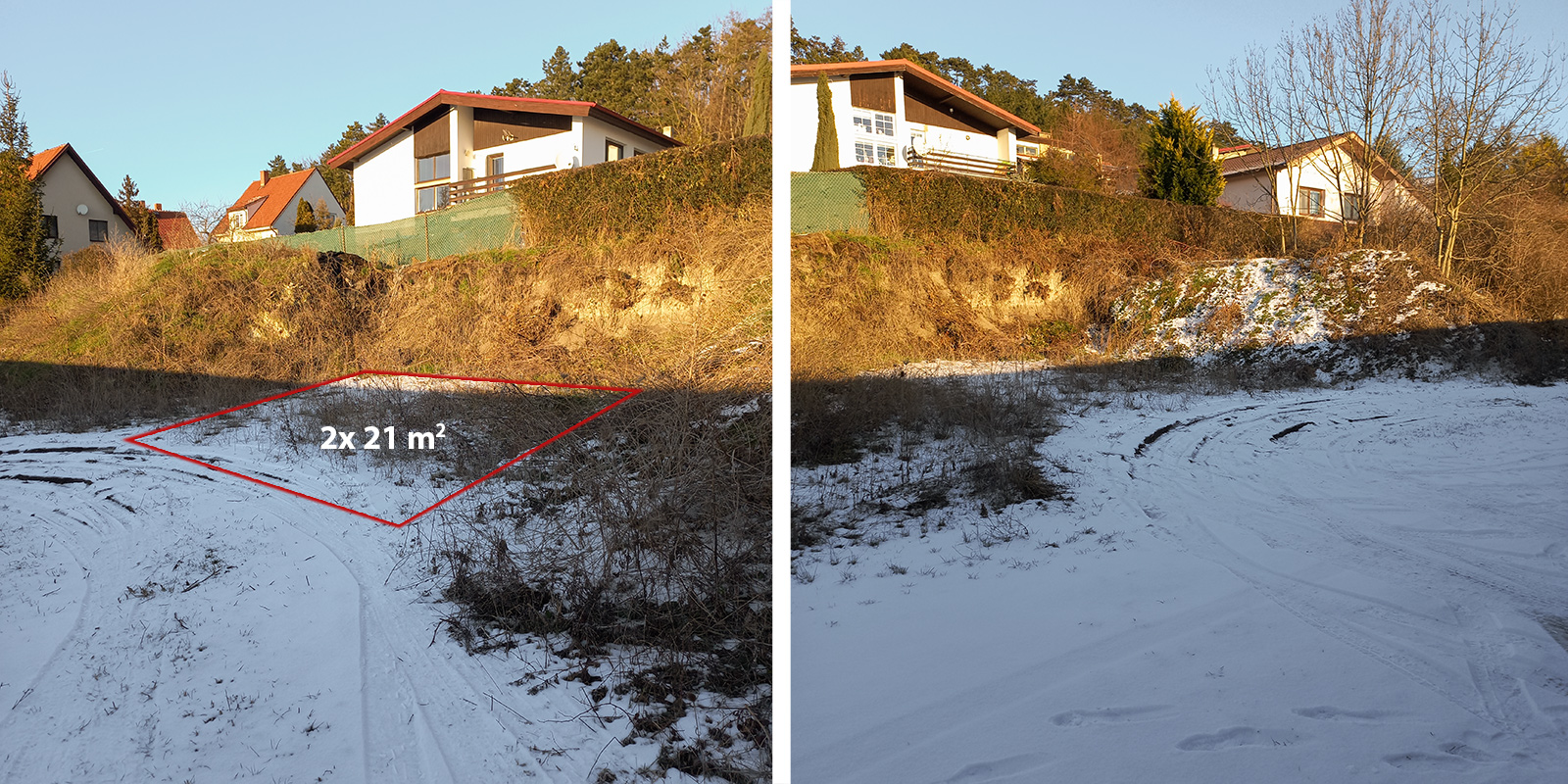 Prodej 2 pozemků 2x 21 m² (pro 2 garáže), Všetaty, okr. Mělník