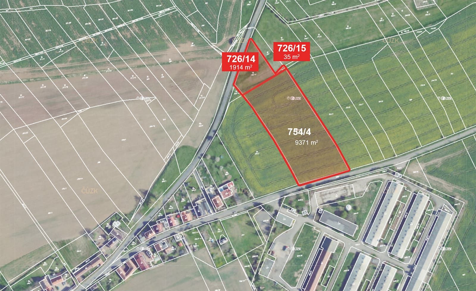 Prodej stavebního pozemku 11320 m², Chlustina, okr. Beroun