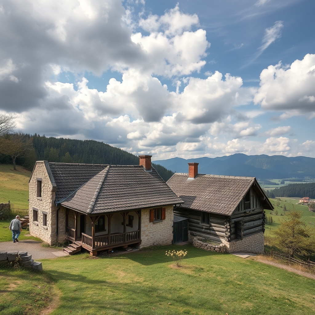 Nadčasový dřevěný dům postavený tradiční technikou