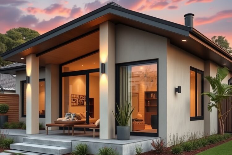 Udržitelný dům z betonu a cypřišového dřeva v Austrálii