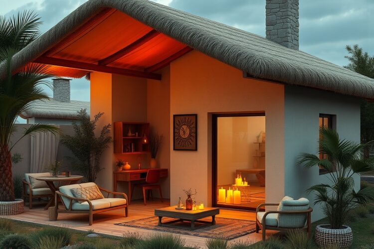 Dům inspirovaný návštěvou Afriky: Příroda jako součást designu