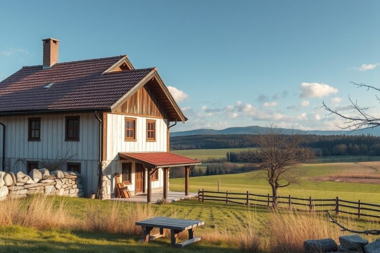 Nadčasový dřevěný dům postavený tradiční technikou