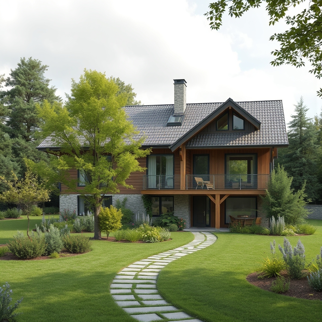 Ekologický rodinný dům v srdci národního parku: Příroda v úzkém sepětí